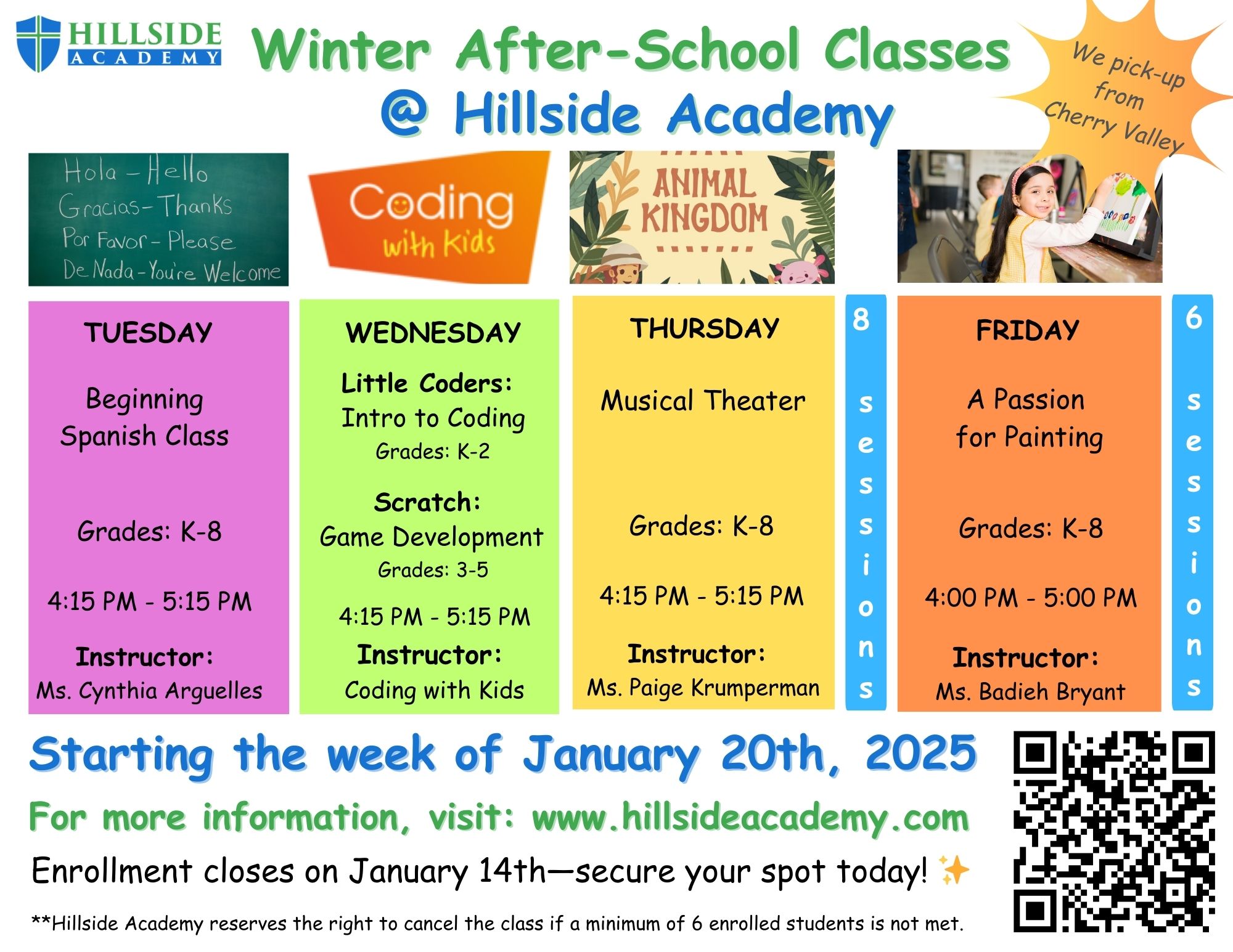 2025 Winter Enrichment Classes (8.5 X 11 In) (11 X 8.5 In)